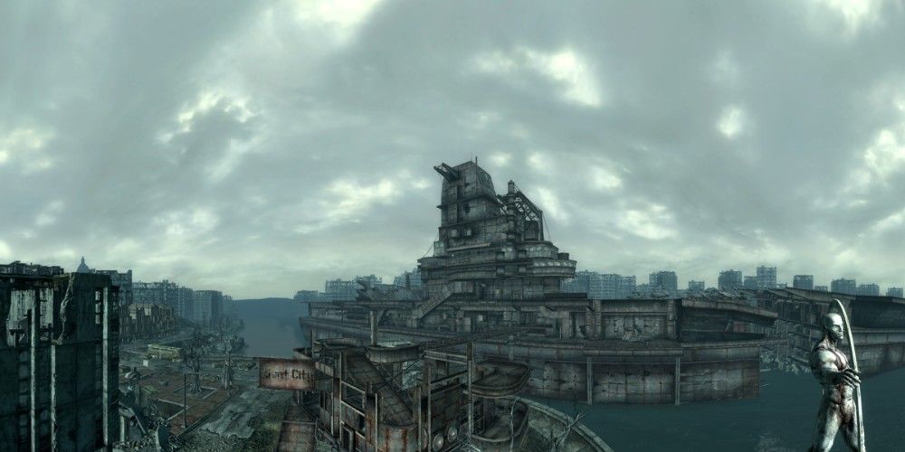 Rivet City from Fallout 3.