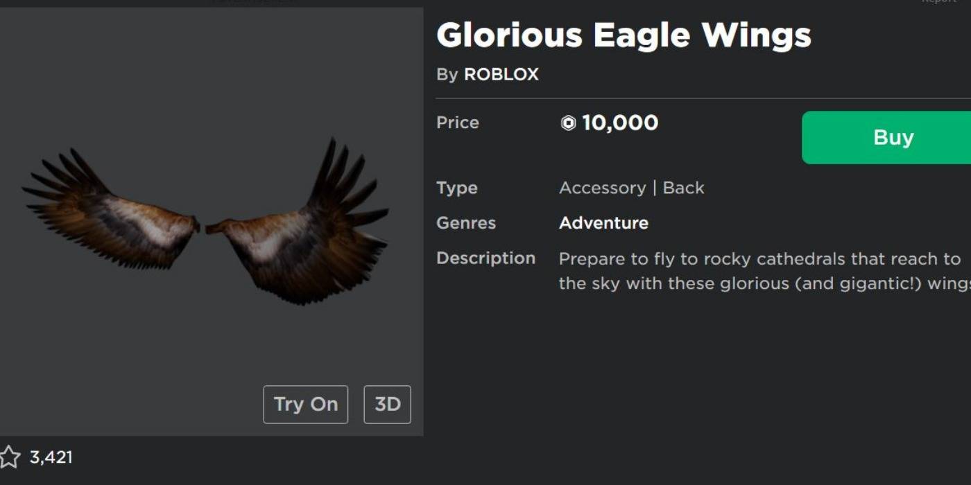 Roblox 10 Most Expensive Catalog Items - free wings roblox accessories
