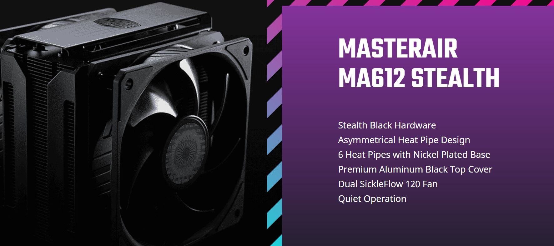 Cooling System Cooler Master Master Air MA612 Stealth ARGB