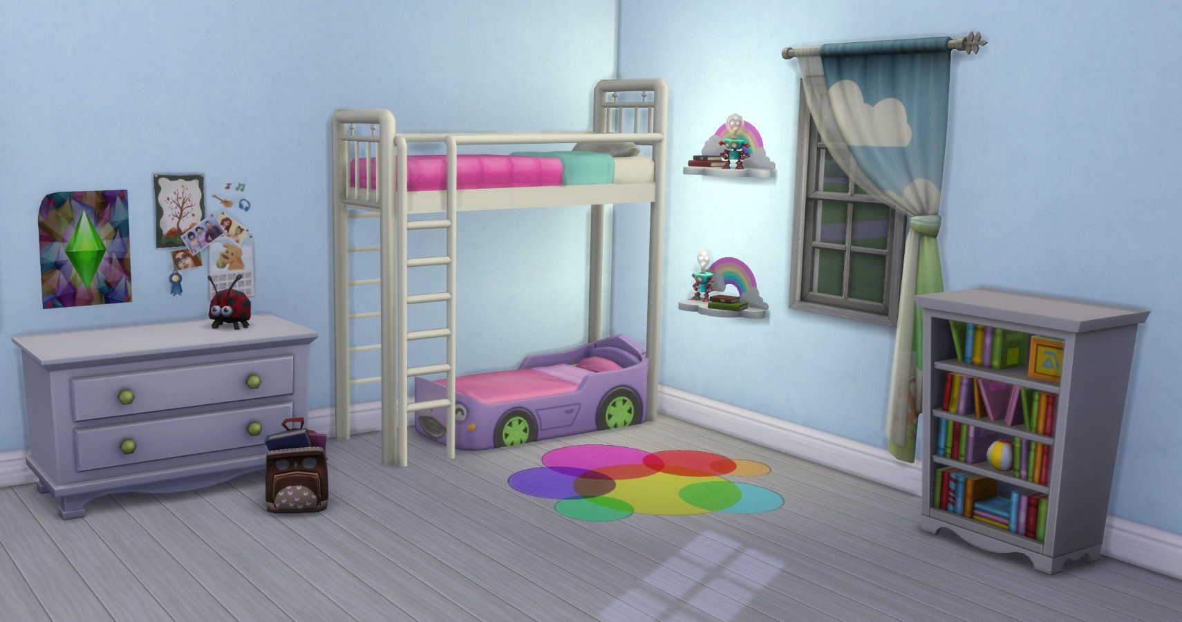 bunk bed with toddler bed