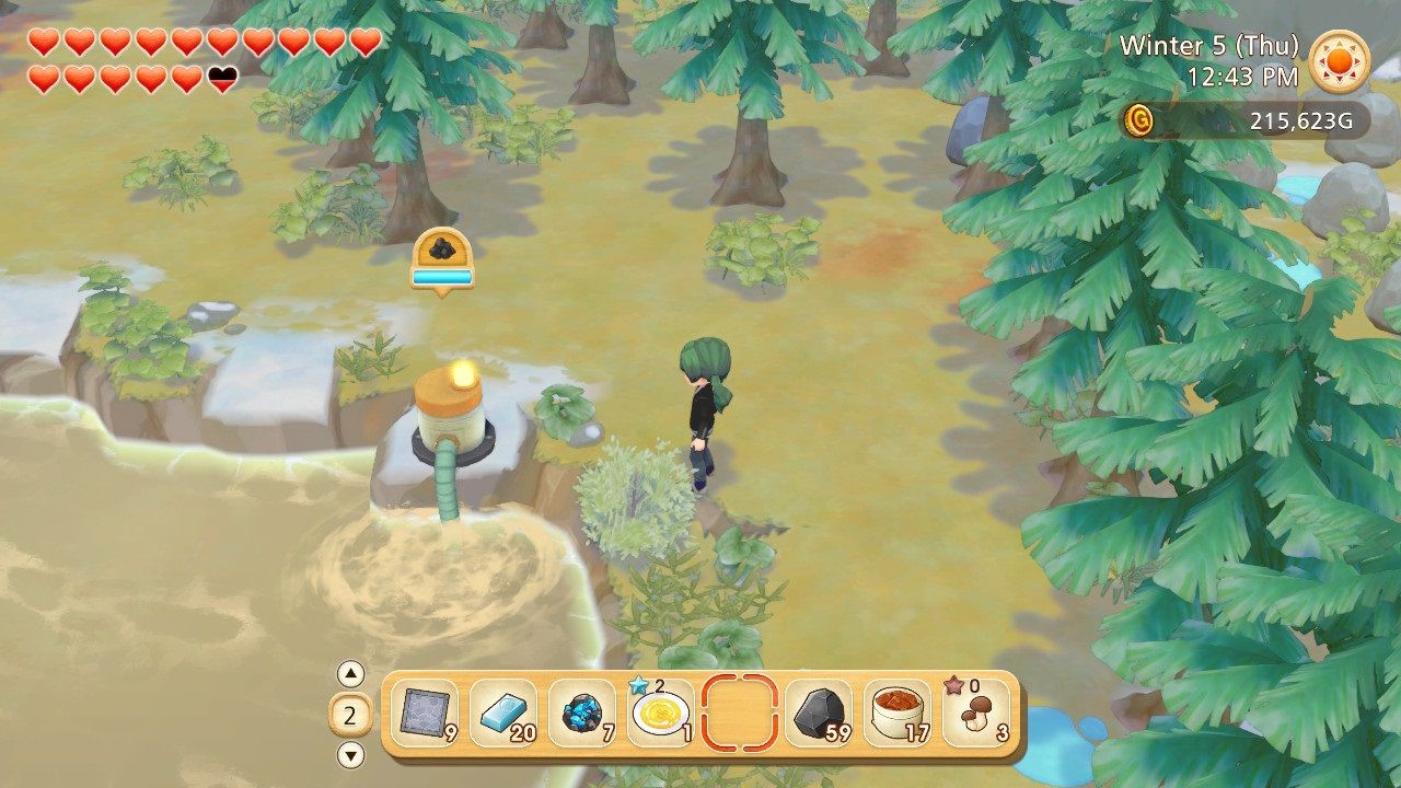 Story of Seasons Pioneers of Olive Town draining the third lake