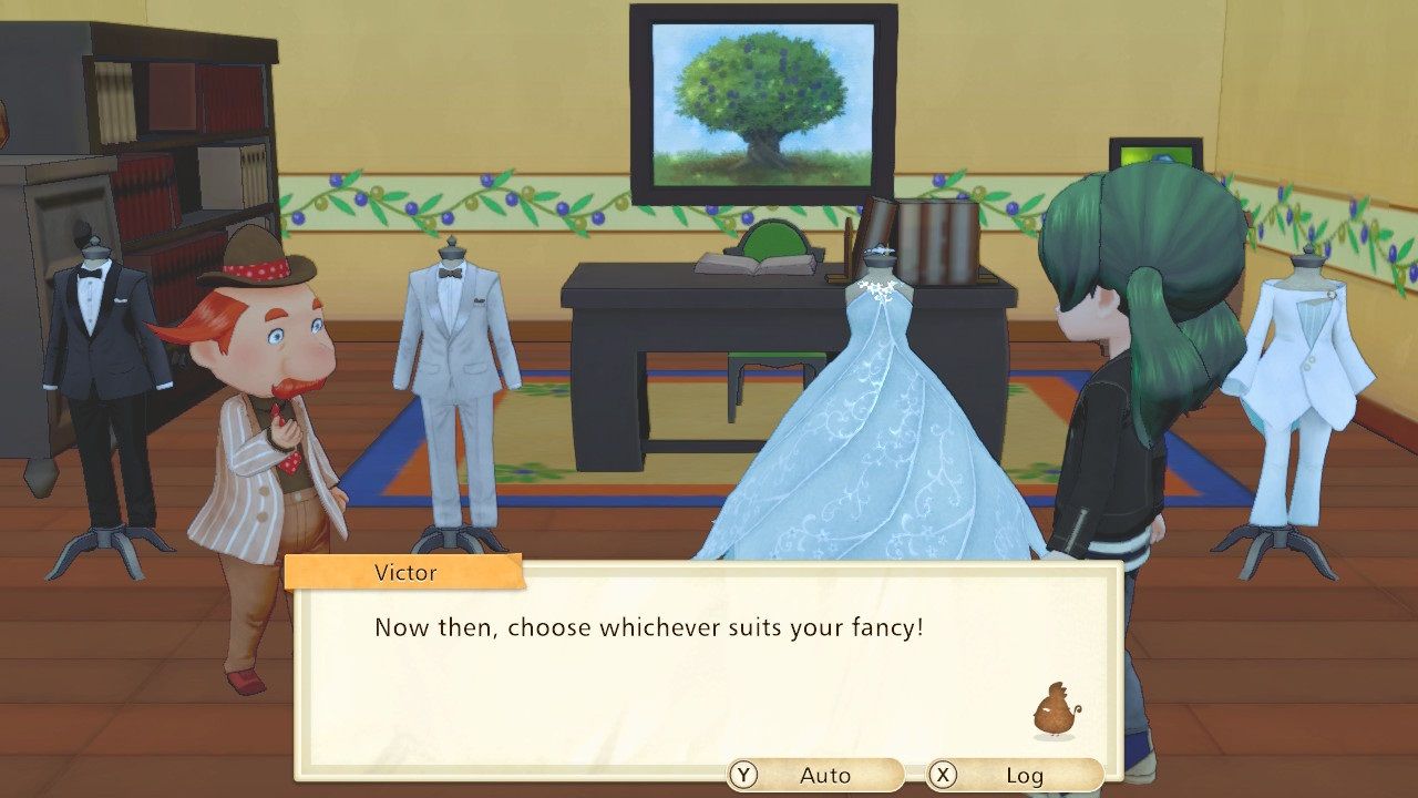 Story of Seasons Pioneers of Olive Town picking wedding outfits