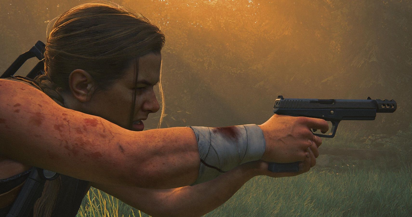 The Last of Us Part 2 Abby with a gun