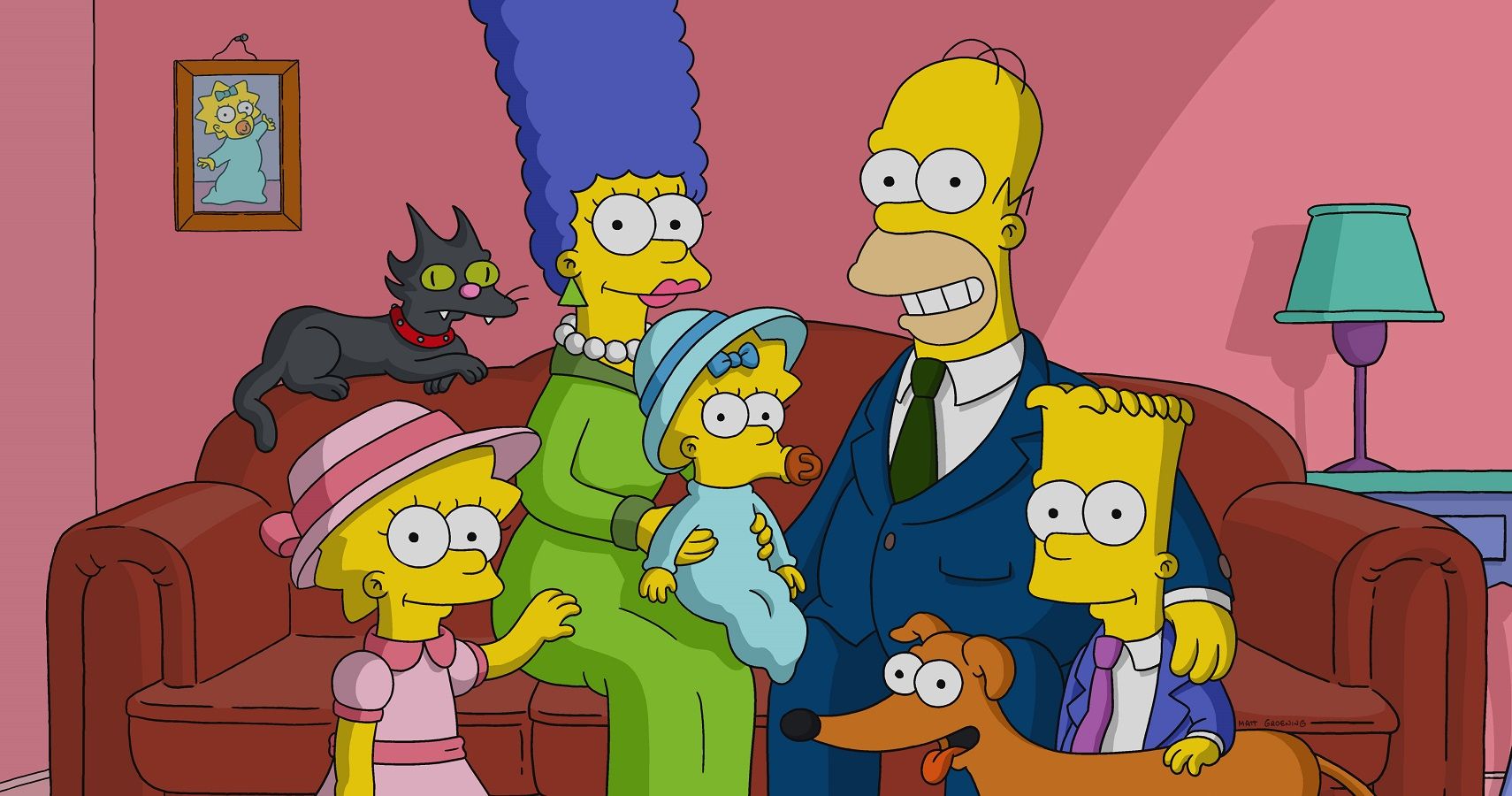 a family photo of The Simpsons