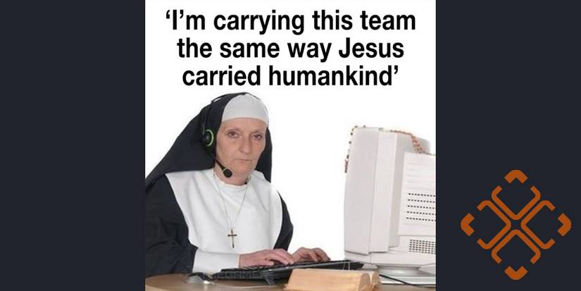 TheGamer Meme carrying the game how Jesus carried mankind