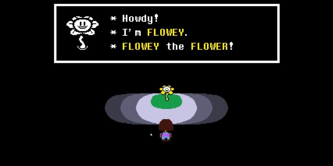 Undertale - Flowey introducing themselves at the start of the game