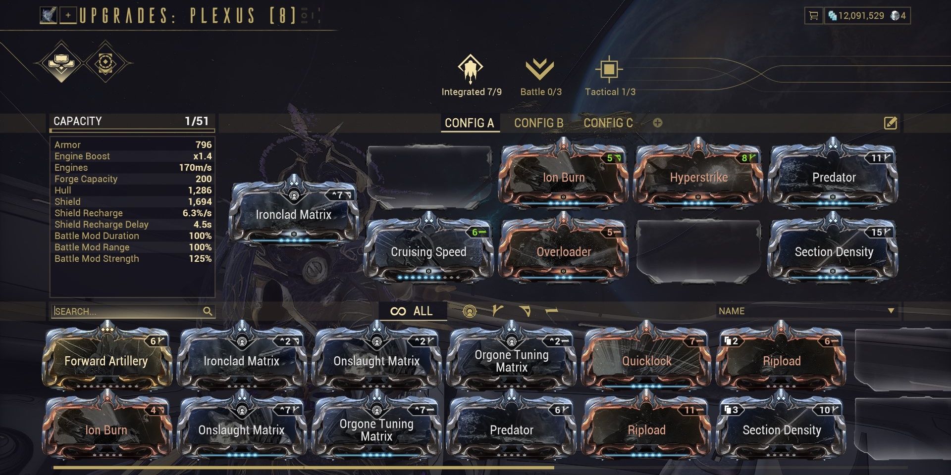 how to upgrade mods in warframe