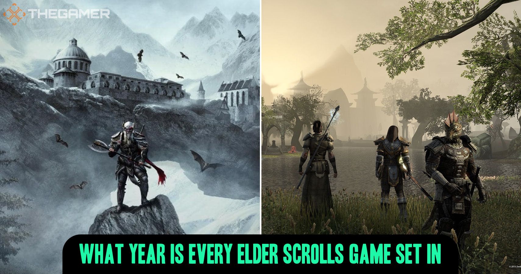 How many years is eso before Skyrim?