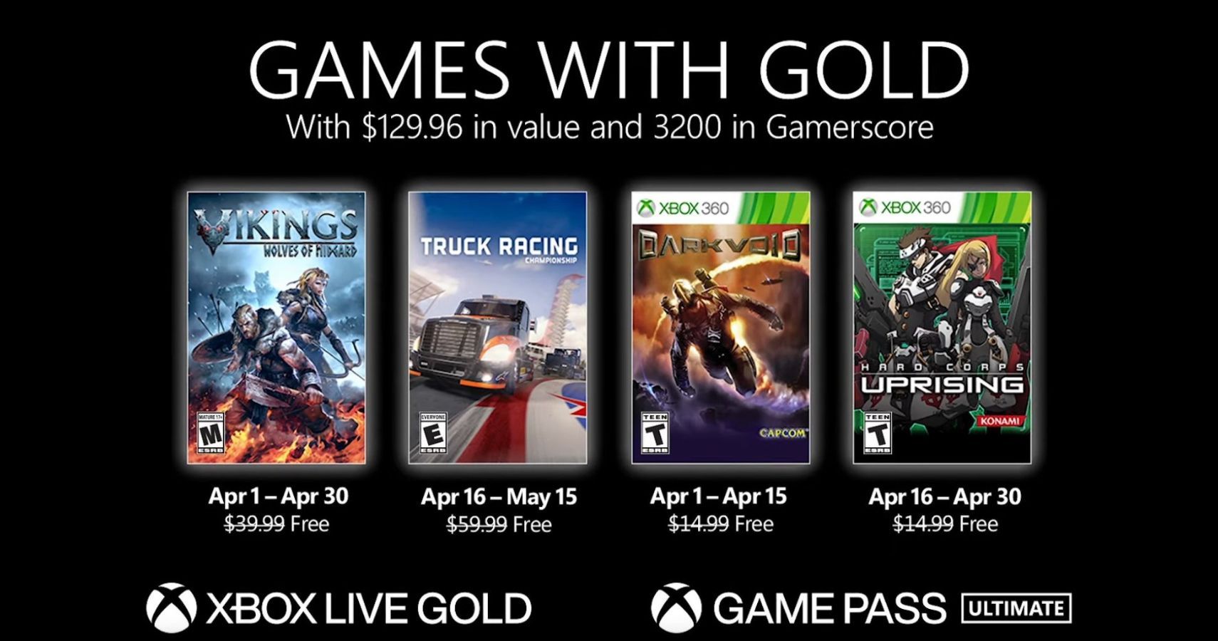 Xbox Free April Games