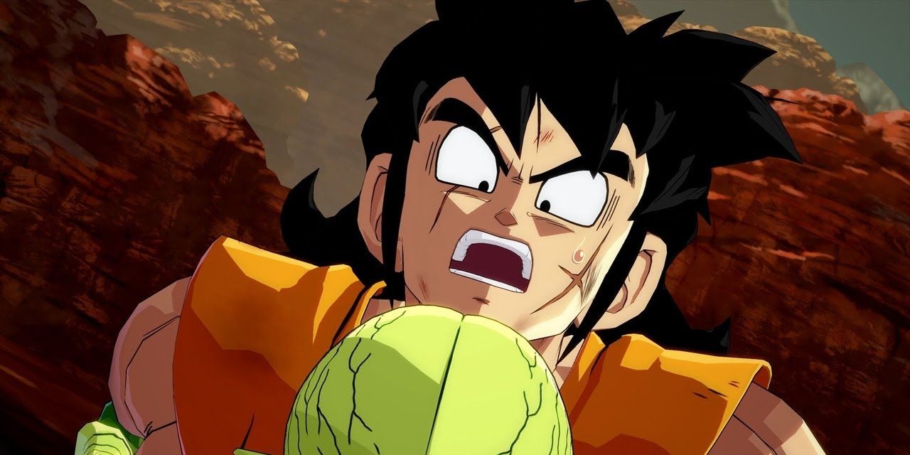 Yamcha and a Saibamen in Dragonball Fighterz Cropped