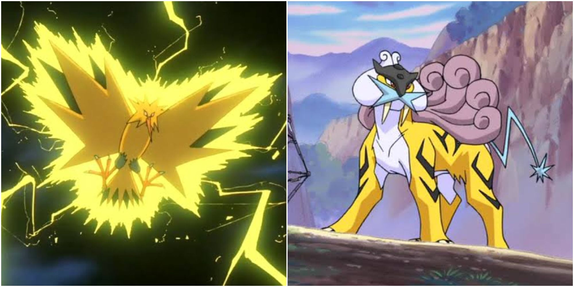 Zapdos Raikou Electric Type Legendary Pokemon