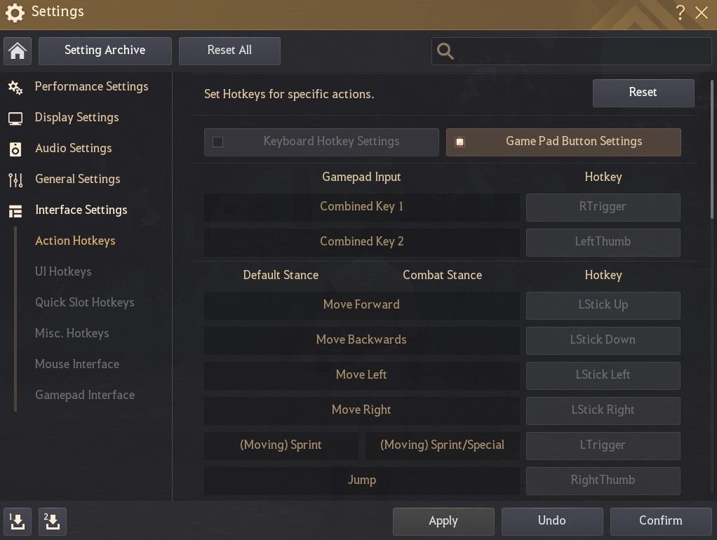 Black Desert Keybind Options