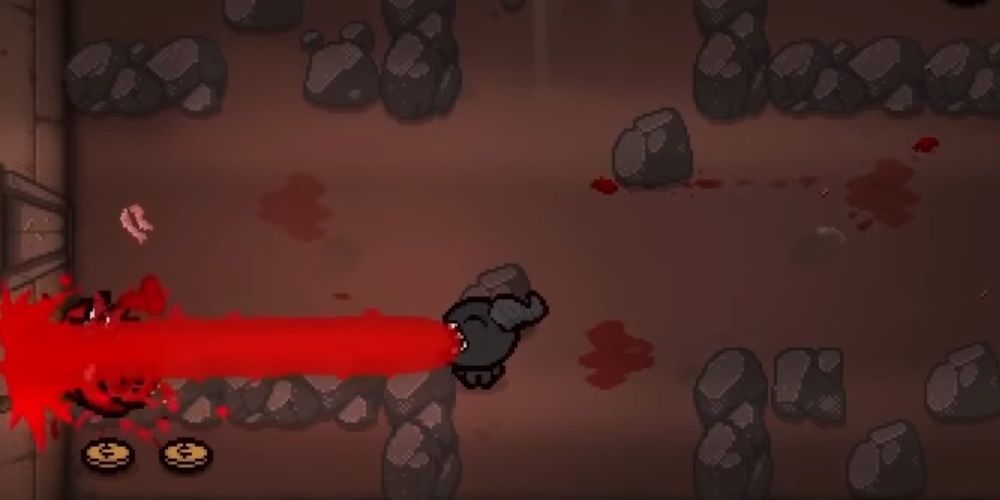 Brimstone item being used in The Binding of Isaac