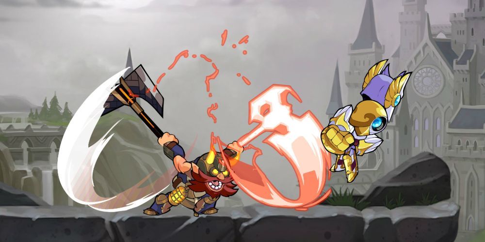 Ulgrim attacks Orion with his axe