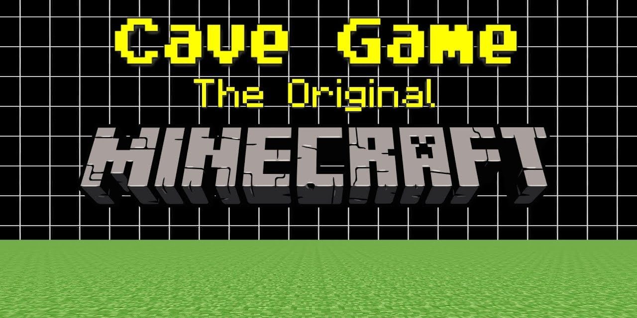 Sign saying cave game the original Minecraft