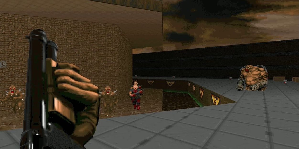 A screenshot showing gameplay from Doom II