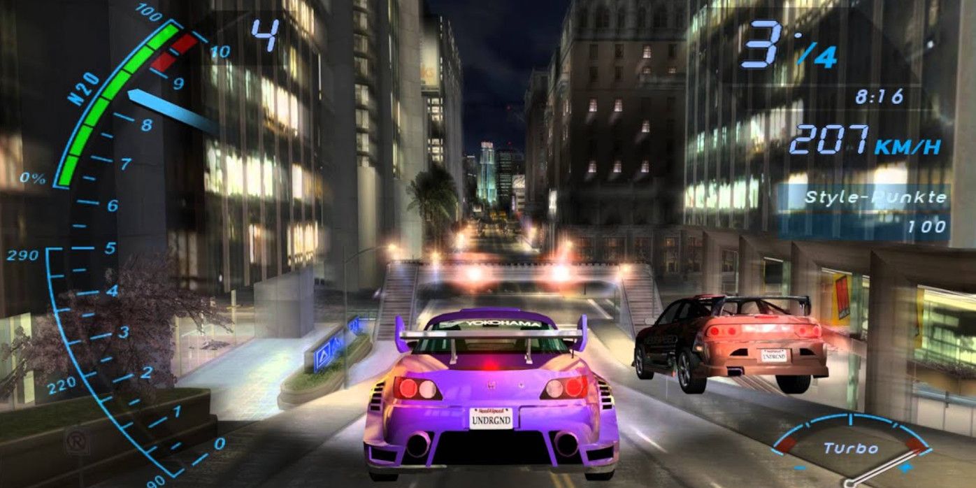 the scenery gets blurry during drag race in need for speed underground