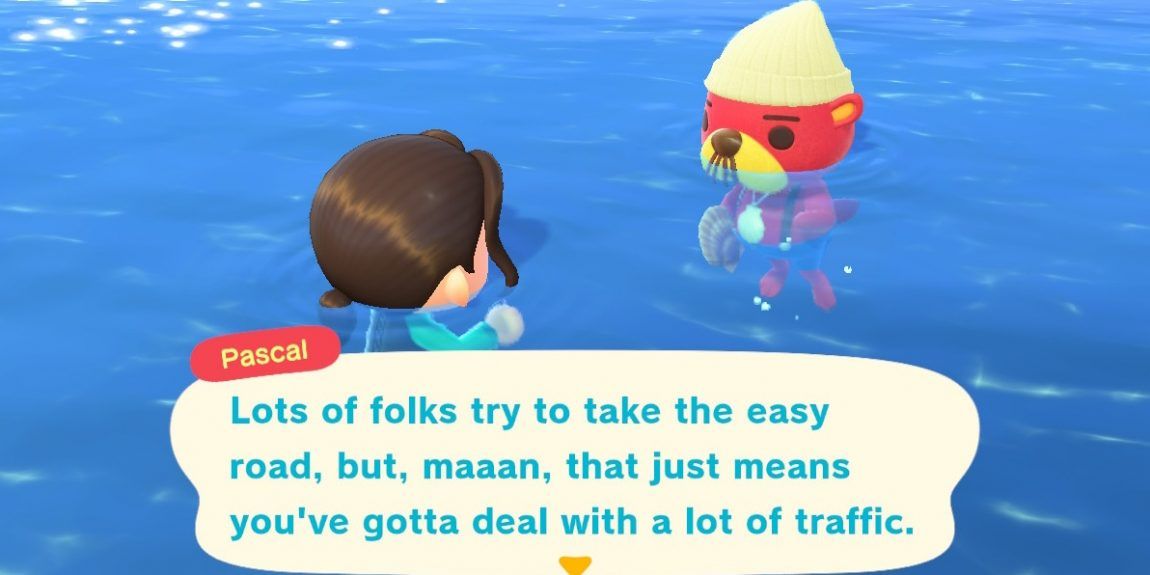 Animal Crossing New Horizons Pascal advising against taking the easy road