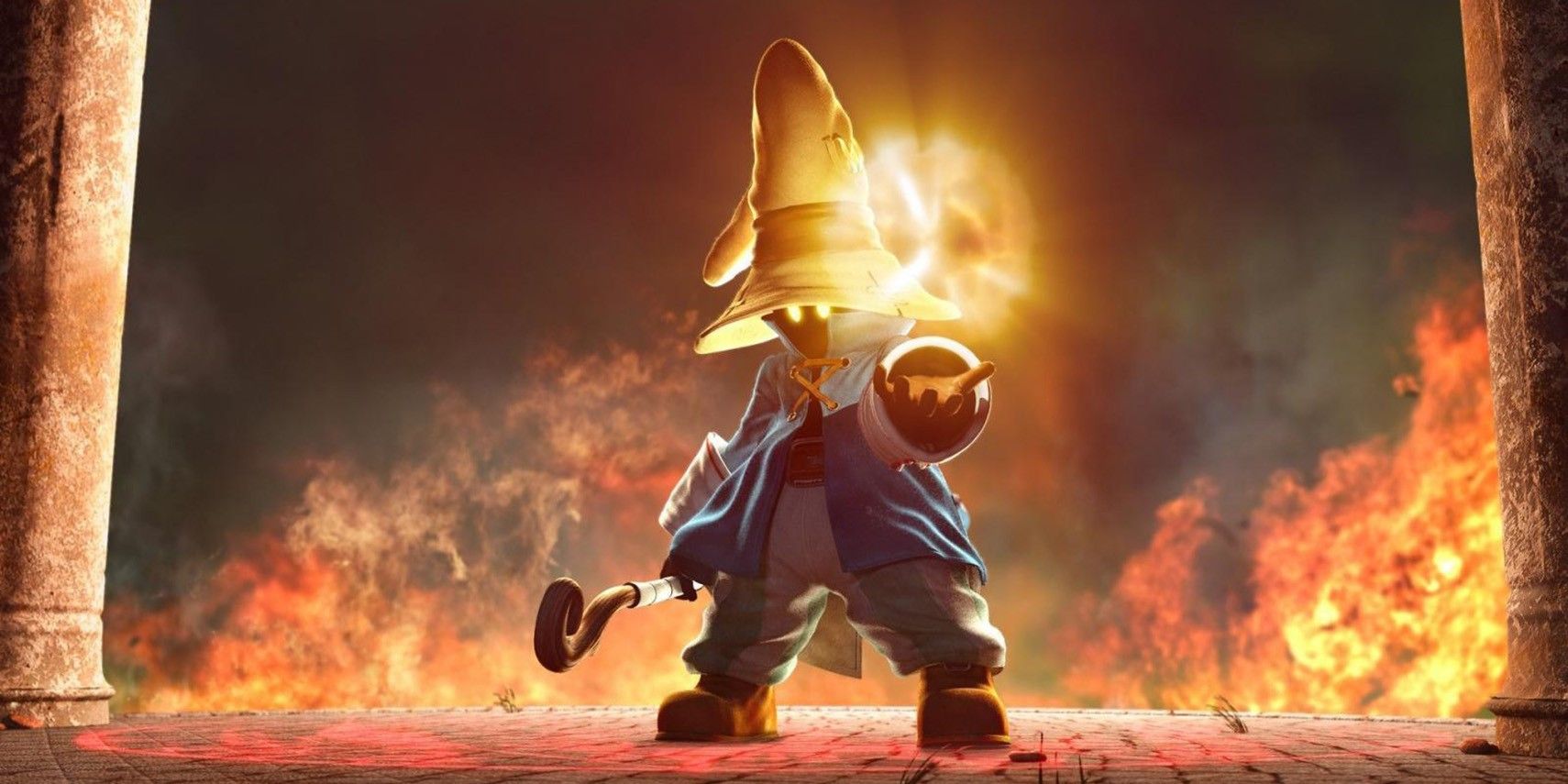 Vivi Ornitier from Final Fantasy 9 casting a fire spell