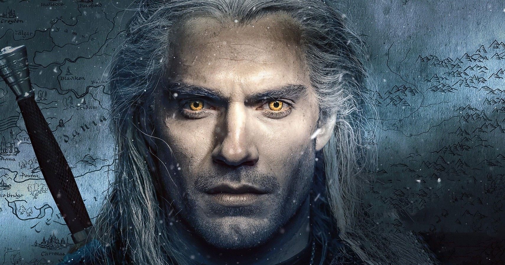 Close Up of Henry Cavill as Geralt of Rivia