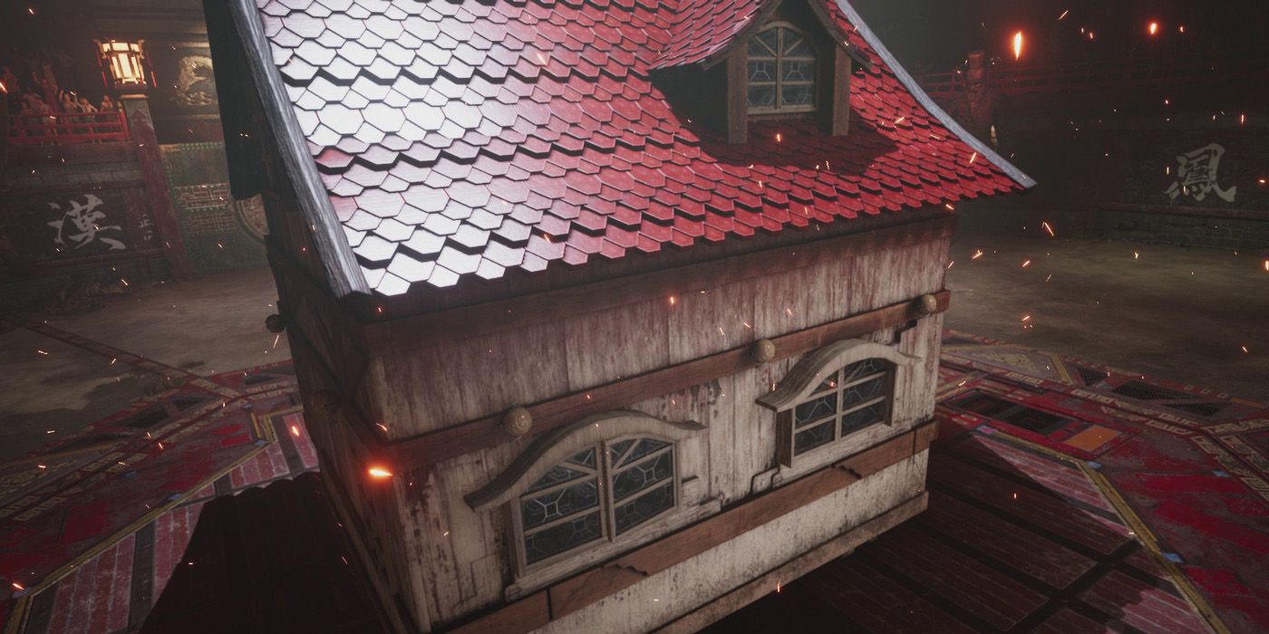 The first phase of the battle with the Hell House in Final Fantasy VII Remake