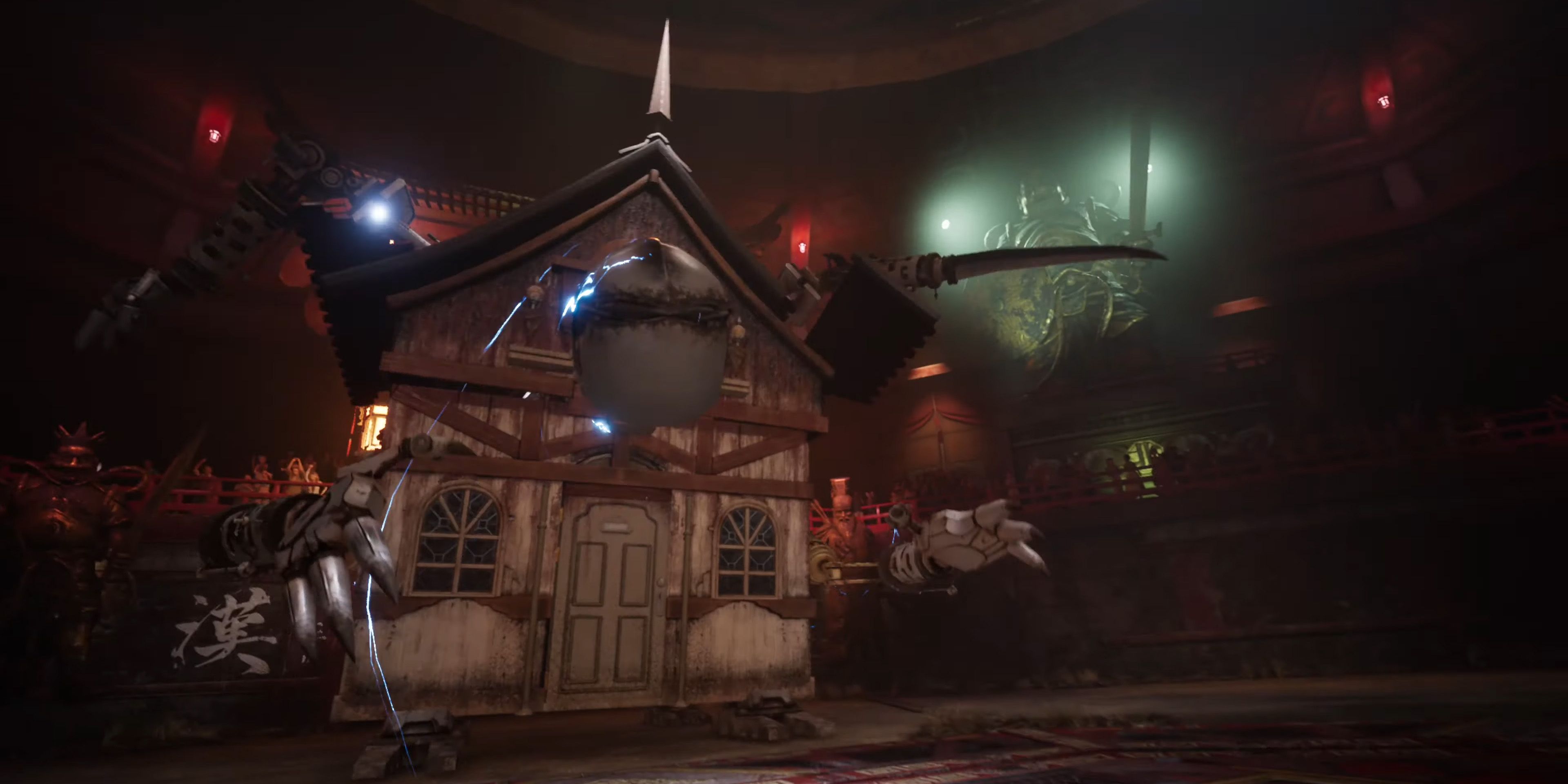 The third phase of the battle with the Hell House in Final Fantasy VII Remake