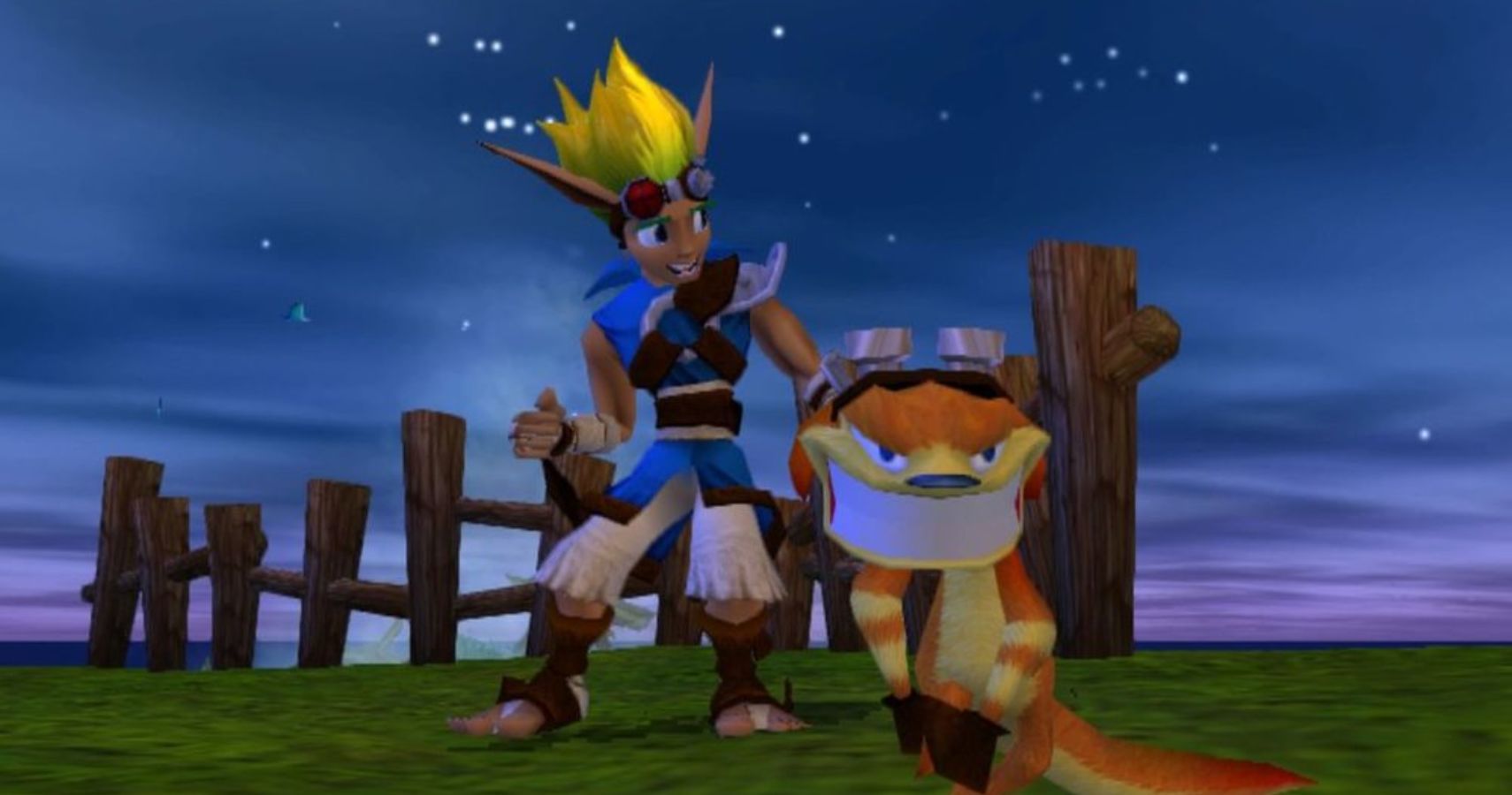 jak and daxter smiling