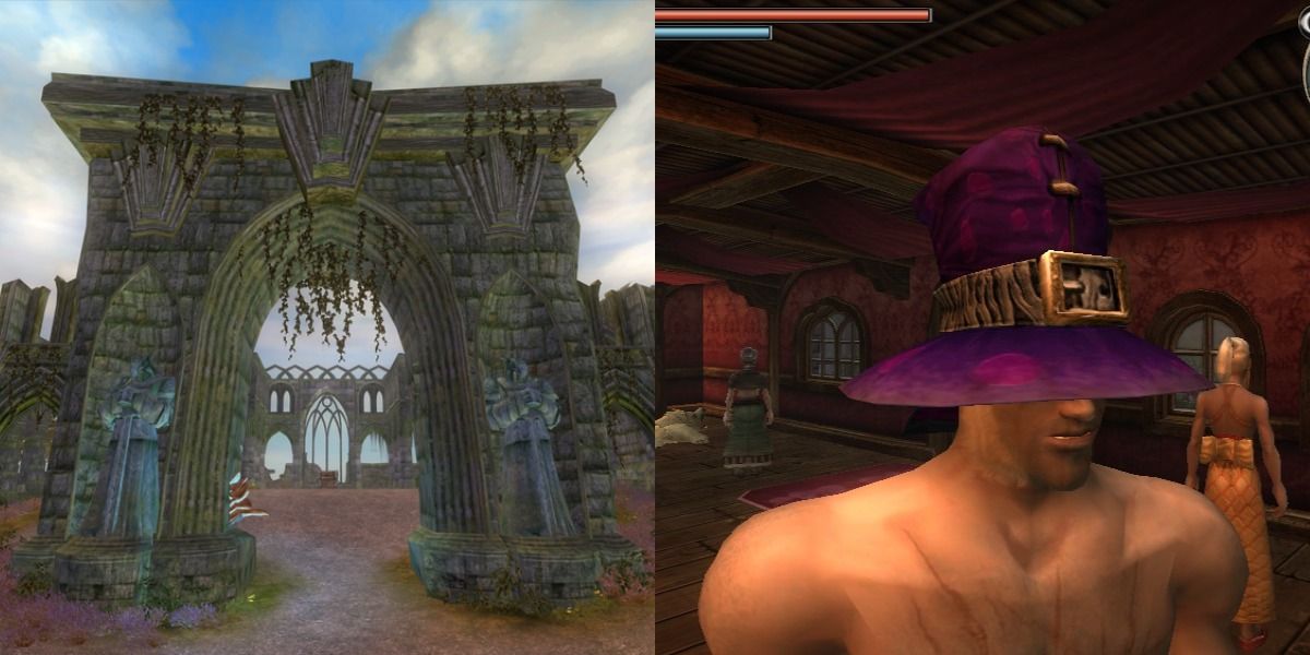 The Desolate Abbey door and The Pimp's Hat side by side