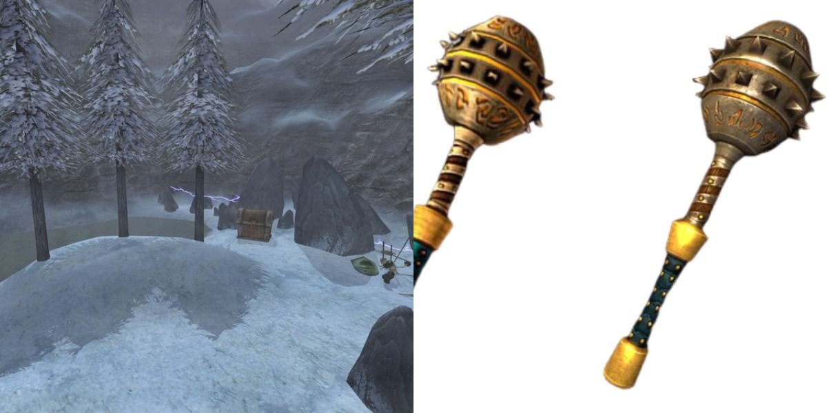and the The Dollmaster's Mace side by side