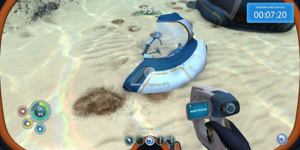 Seamoth's fragments in Subnautica