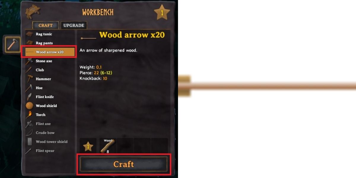 Wood Arrow Valheim