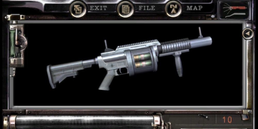 The grenade launcher from Resident Evil HD Remaster