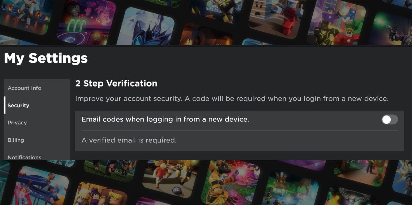 Roblox two-step verification