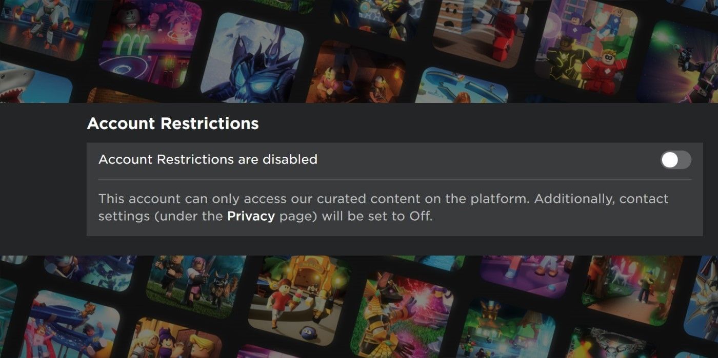Roblox account restrictions