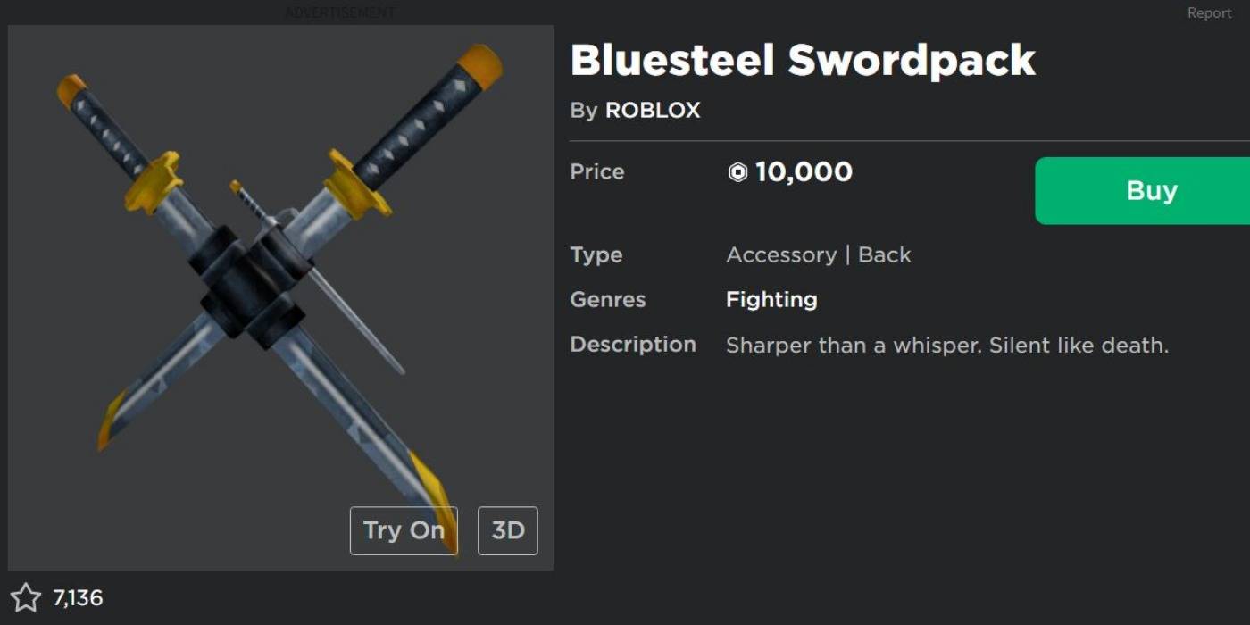 Roblox 10 Most Expensive Catalog Items - sword pack free roblox