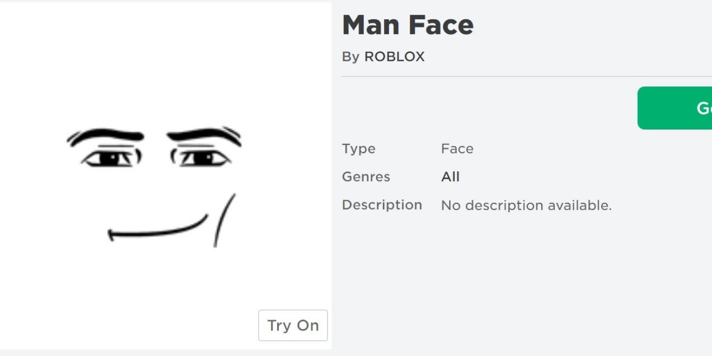 Man face in Roblox