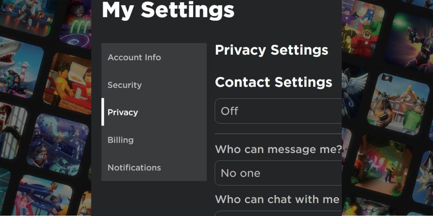 Roblox privacy settings