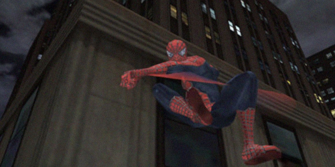 Spider-Man 2 PS2 Spider-Man Swinging