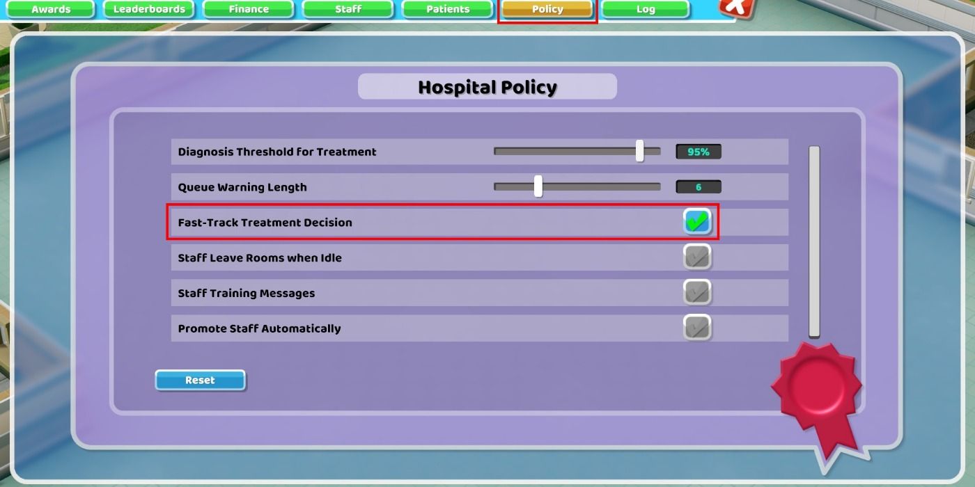 Fast Track for Two Point Hospital