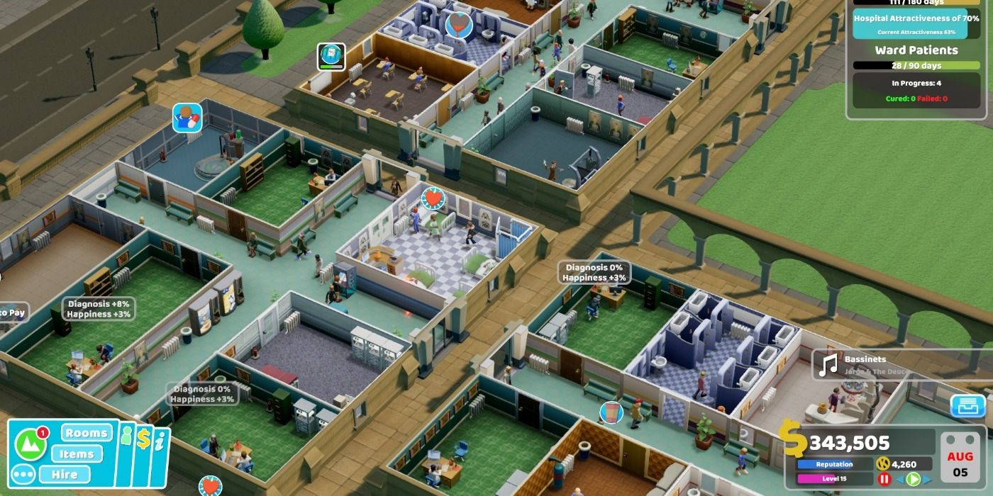 Layout for Two Point Hospital