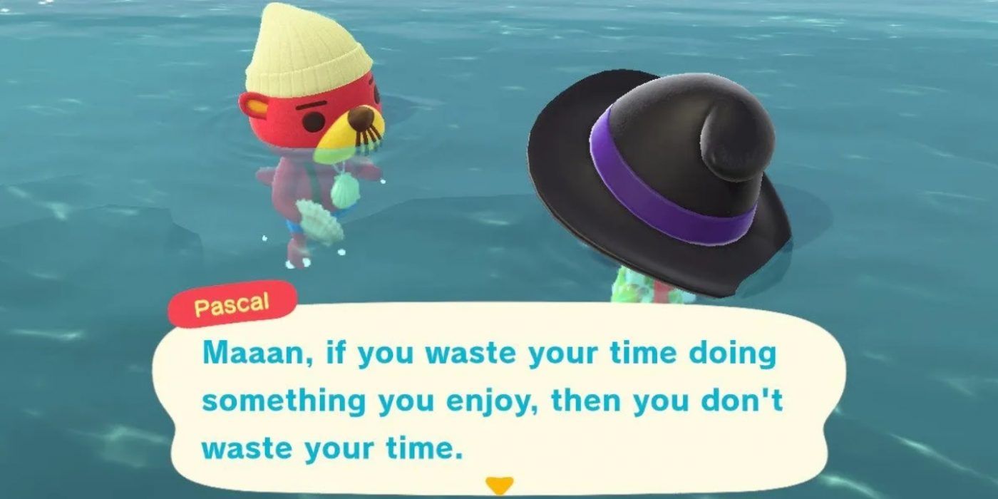 Animal Crossing New Horizons Pascal validating time spent on personal interests