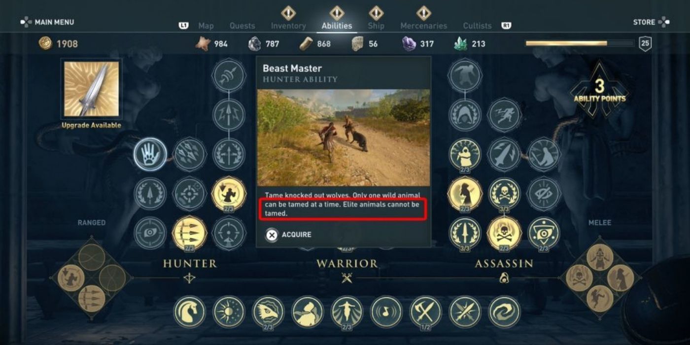 Assassin's Creed Odyssey Beast Master Ability