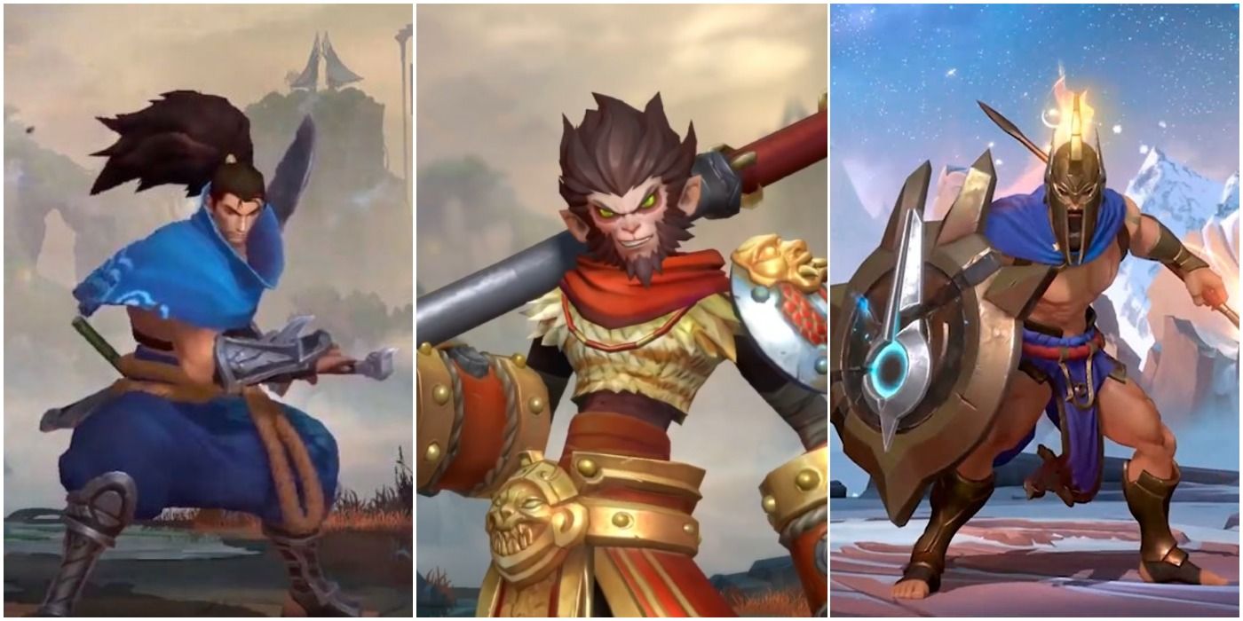 League of Legends Wild Rift Yasuo, Wukong, and Pantheon