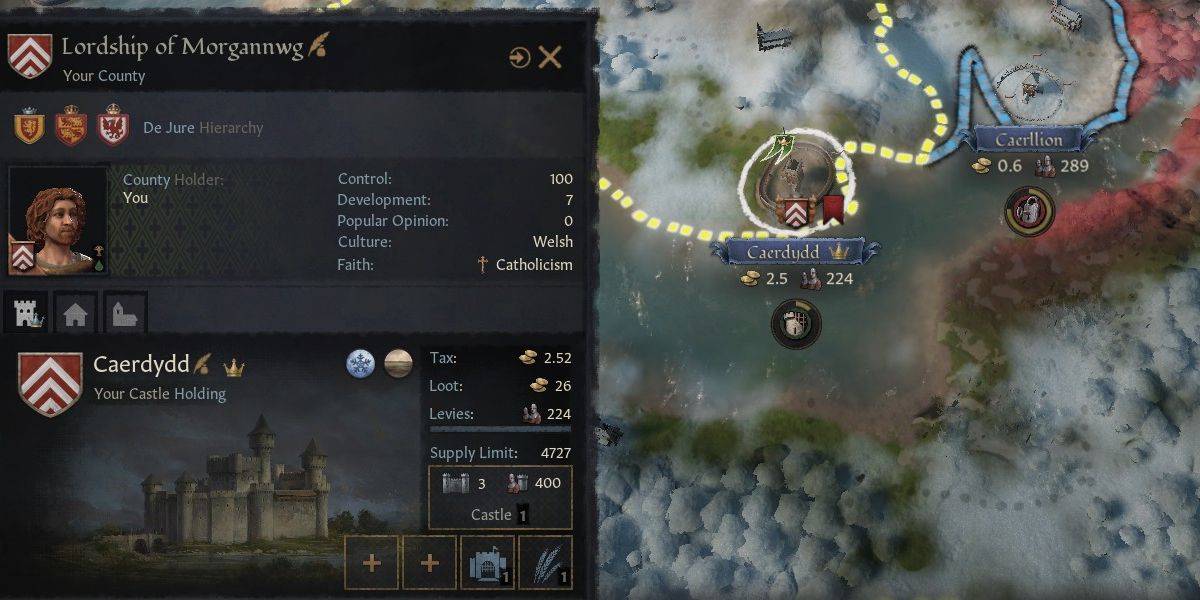 Crusader Kings 3 county overview