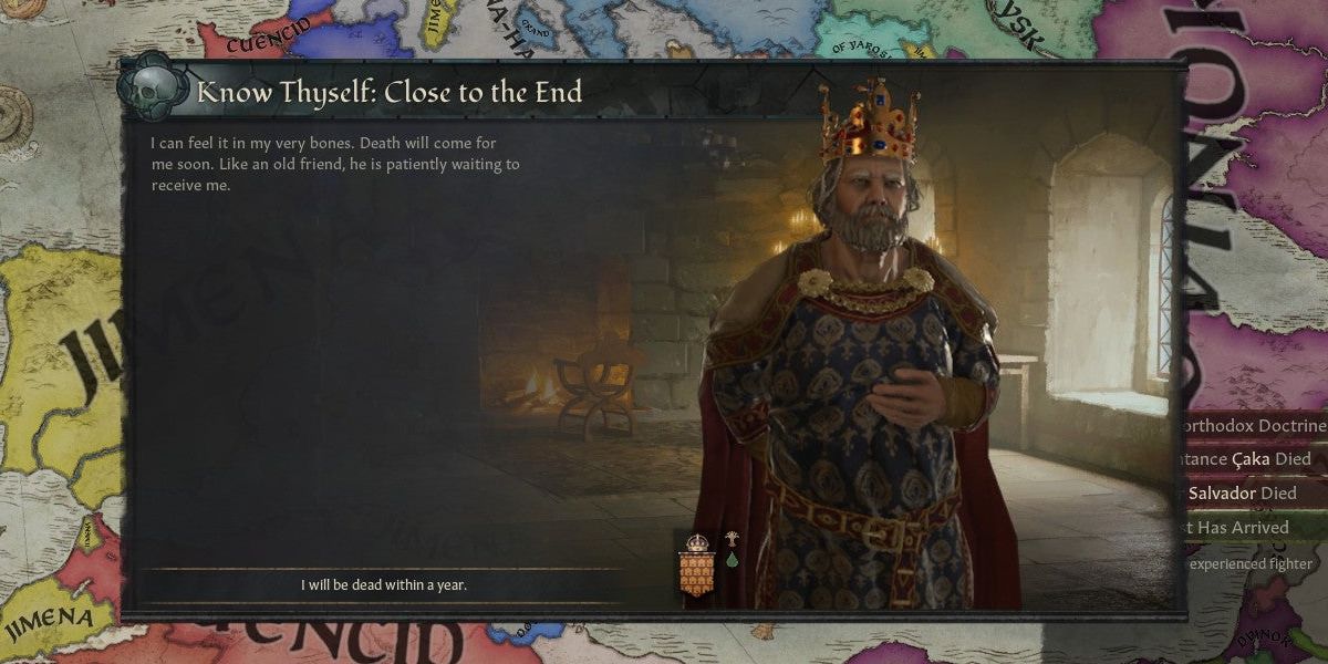 Crusader Kings 3 know thyself one year before death event