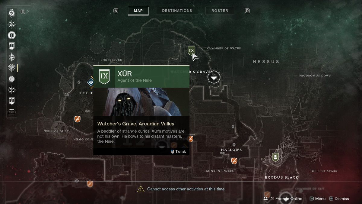 Destiny 2 Xur Location And Exotic Inventory April 2