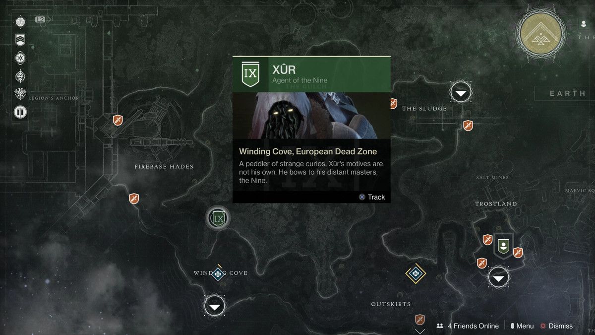 Destiny 2 Xur Location April 9 1