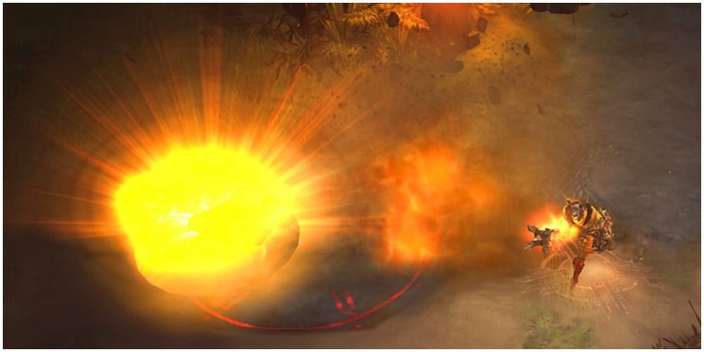 Diablo 3 Bombardment Exploding In The Desert