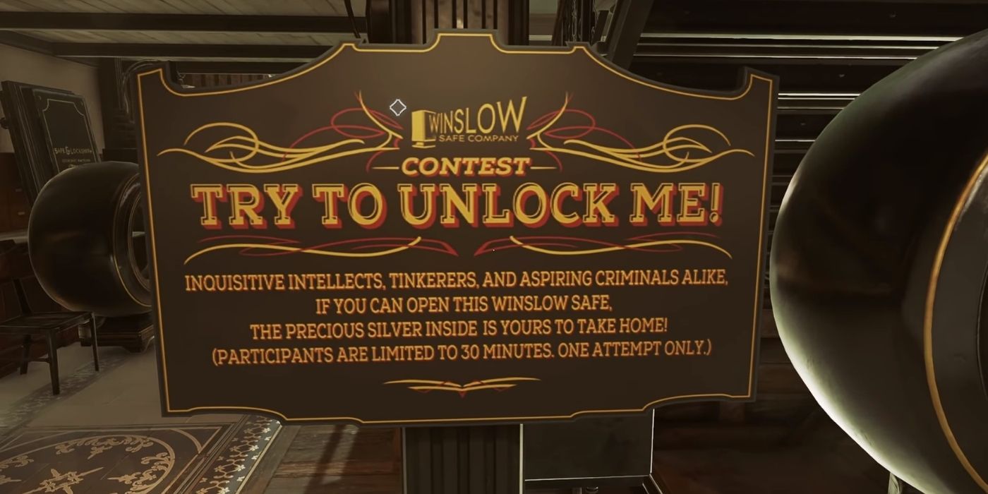 Dishonored 2 - Winslow Safe Company's competition sign