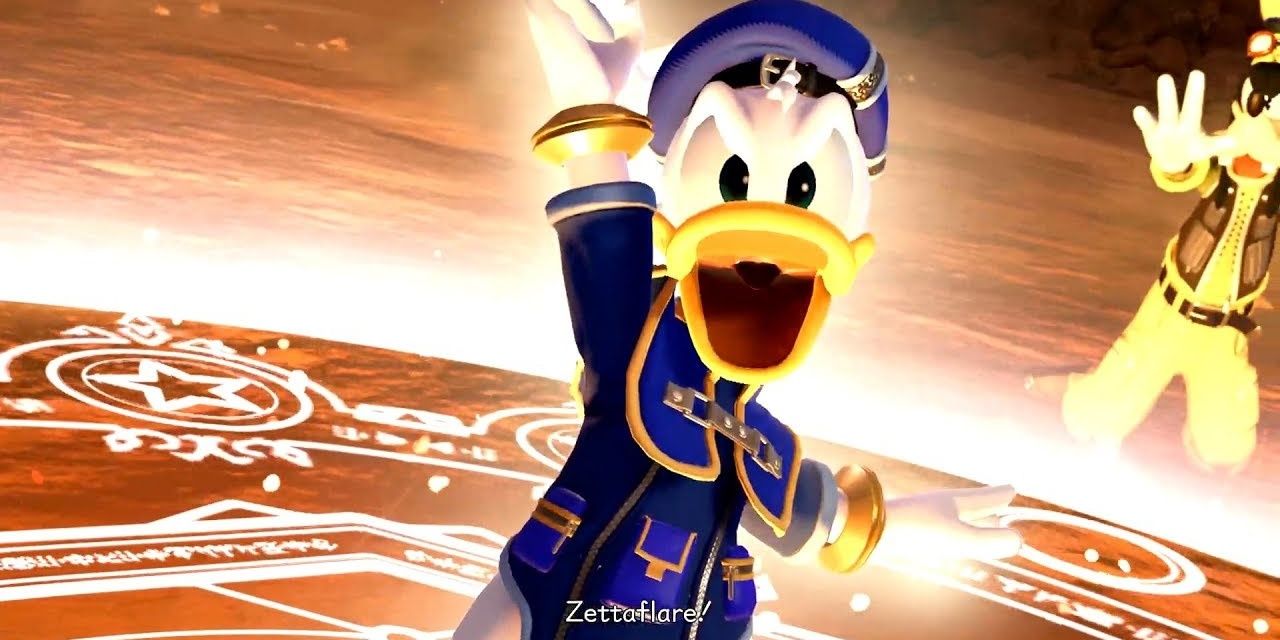 Donald Duck Employing Zettaflare In Kingdom Hearts 3